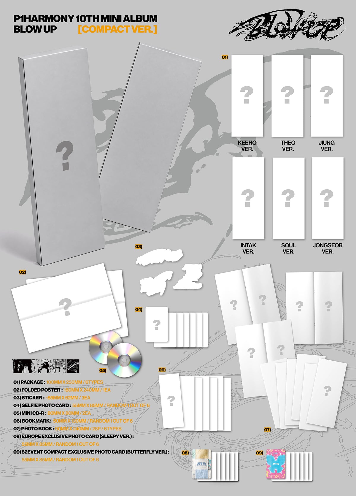 P1Harmony - BLOW UP (Compact Ver.) - Europe 82EVENT Exclusive J-Store.Online
