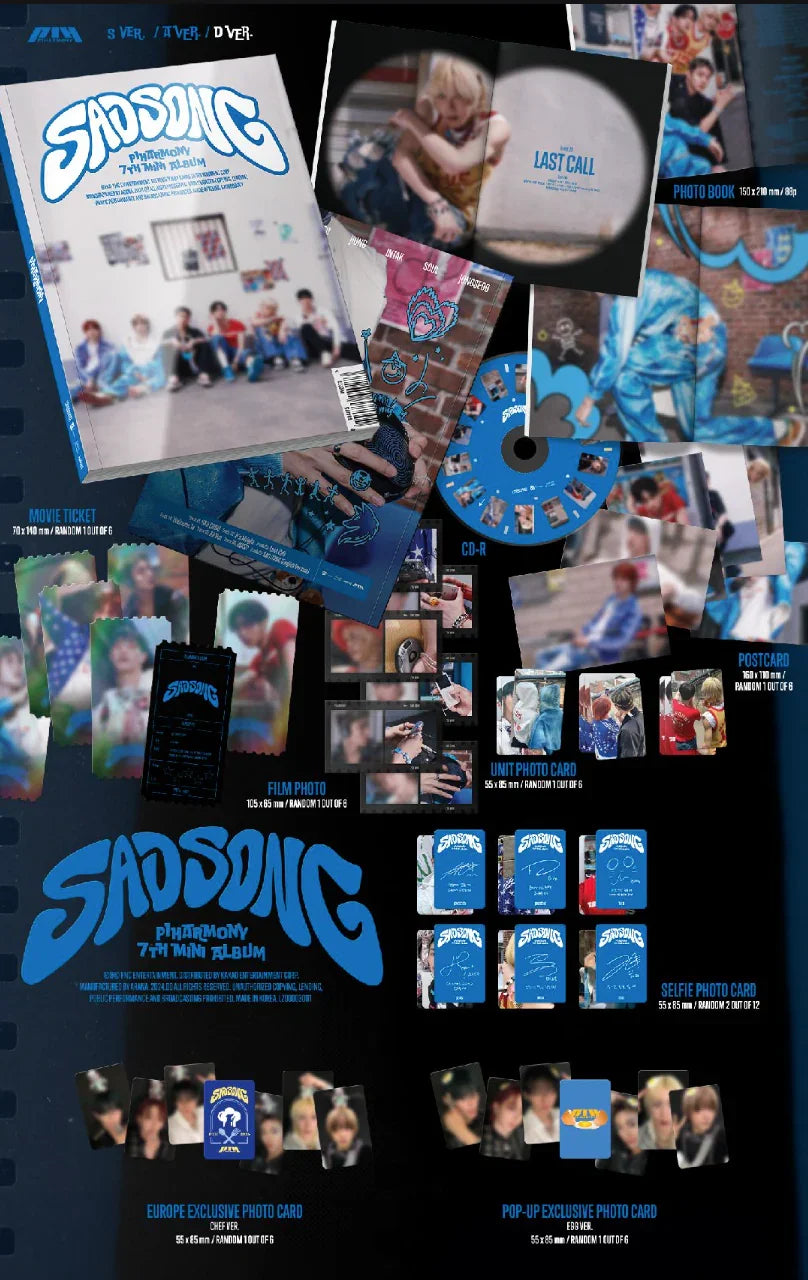 (Europe POP-UP Exclusive) P1HARMONY - SAD SONG (7TH MINI ALBUM)