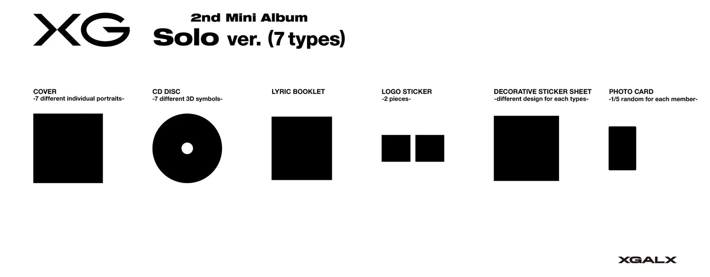 J-store online XG 2nd mini album solo ver.