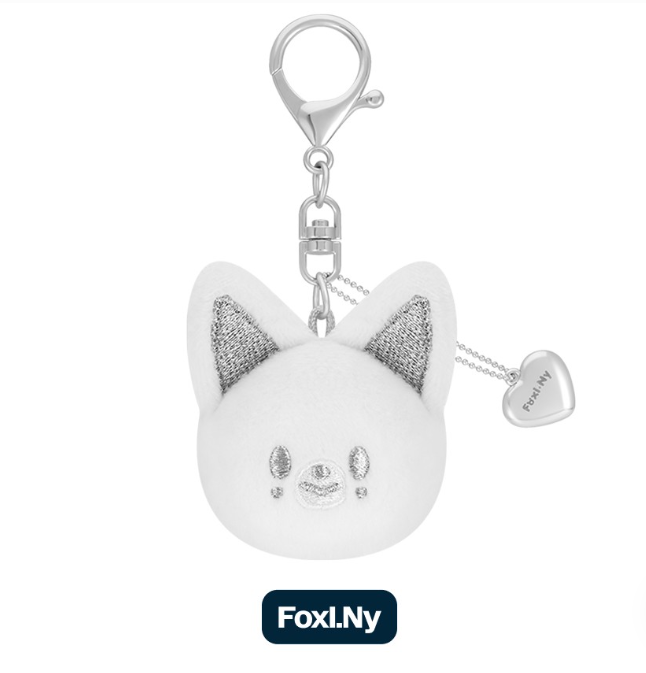 SKZOO FACE KEYRING SILVER - CELEBRATE (OFFICIAL MD)
