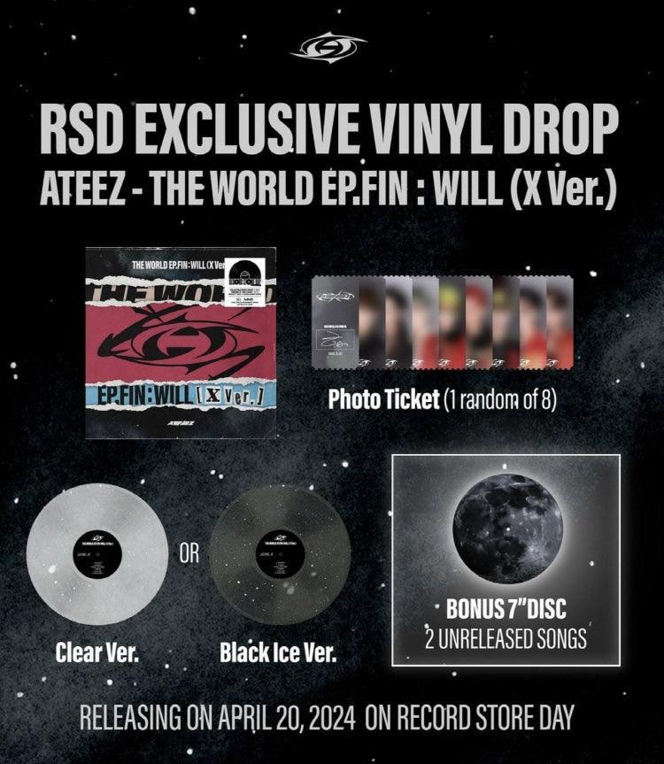 ATEEZ - THE WORLD EP.FIN: WILL (X VER.) - 7INCH VINYL + RANDOM COLOR LP - J-Store Online
