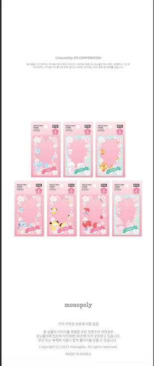 BT21 - PHOTO CARD FRAME CHERRY BLOSSOM - J-Store Online