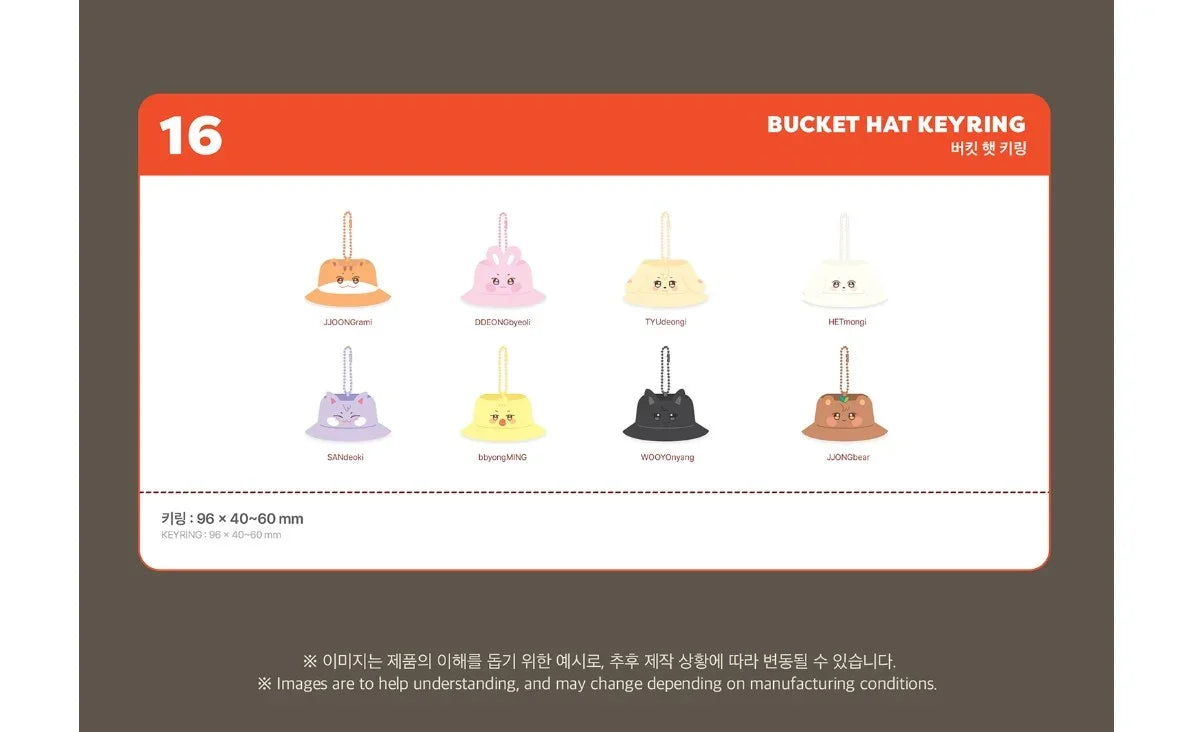 ATEEZ - ANITEEZ IN TREASURE - BUCKET HAT KEYRING