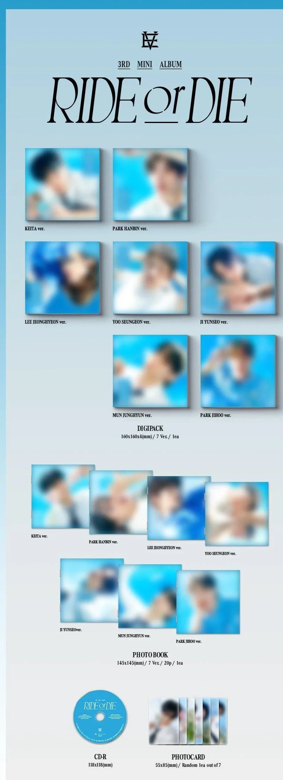 EVNNE - RIDE OR DIE (3RD MINI ALBUM) - DIGIPACK VER. - J-Store Online