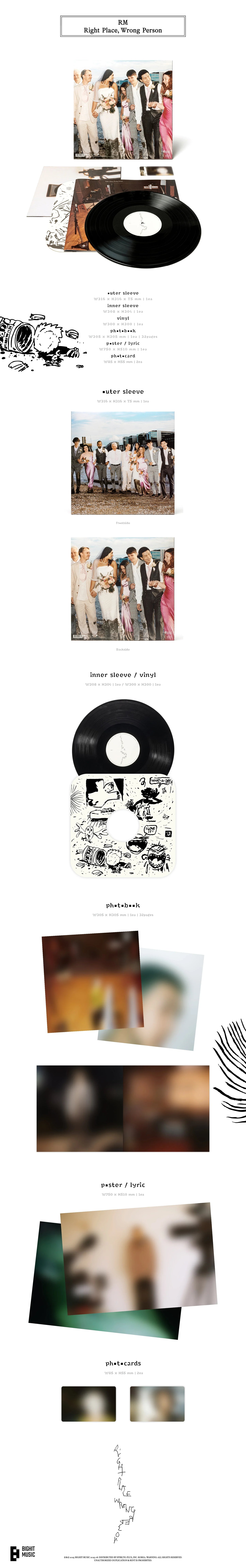 RM (BTS) - RIGHT PLACE, WRONG PERSON (LP)