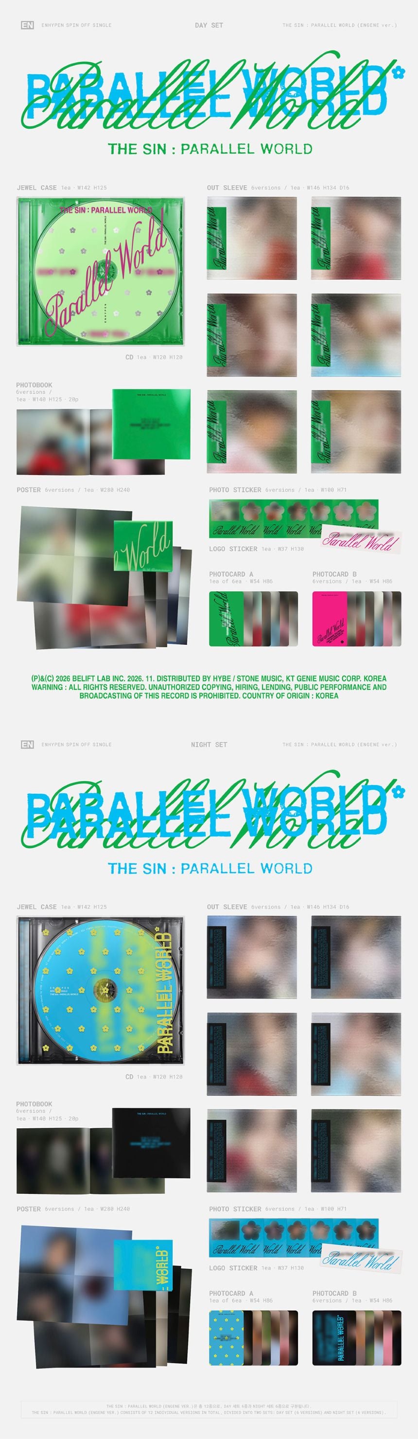 (Pre-Order) ENHYPEN - THE SIN : PARALLEL WORLD - ENGENE NIGHT VER.