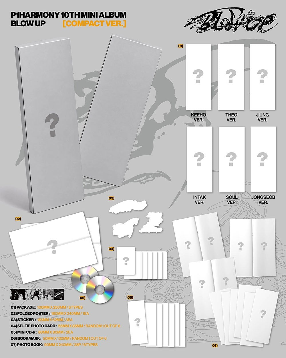 (Pre-Order) P1HARMONY - BLOW UP (10TH MINI ALBUM) - COMPACT VER.