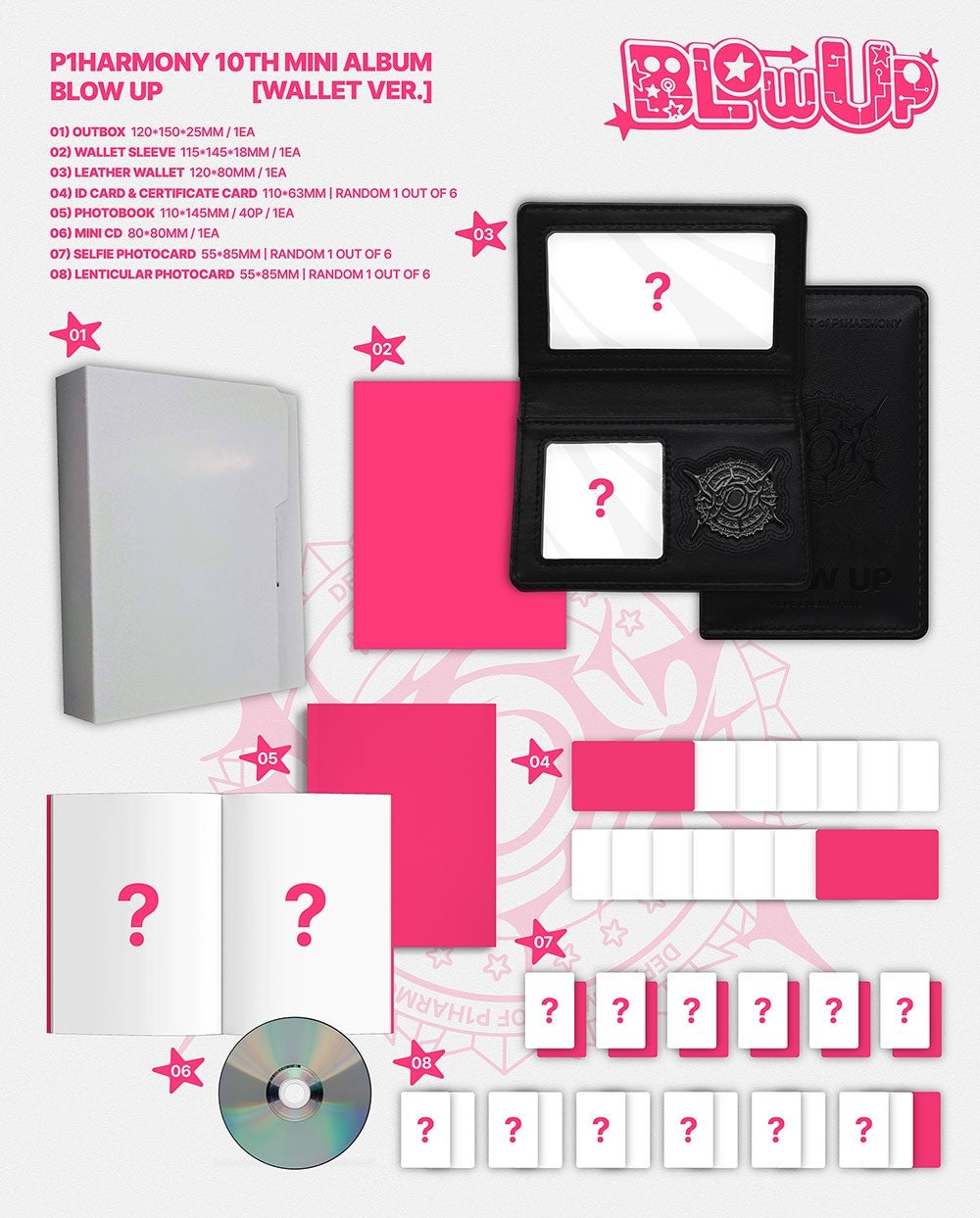 (Pre-Order) P1HARMONY - BLOW UP (10TH MINI ALBUM) - WALLET VER.