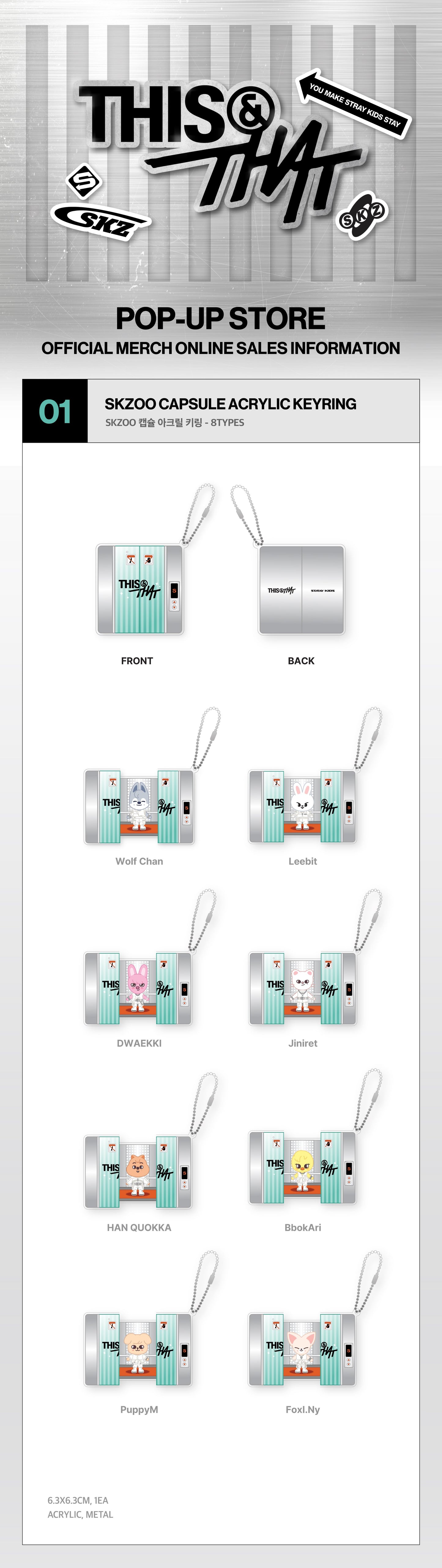 jstore_online_Stray_Kids_THIS_THAT_SKZOO_CAPSULE_ACRYLIC_KEYRING_PS