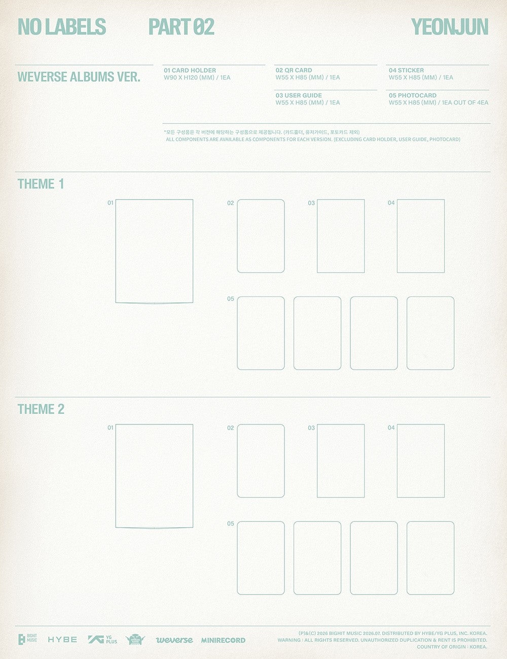 (Pre-Order) YEONJUN - NO LABELS : PART 02 - WEVERSE ALBUMS VER. (DIGITAL)