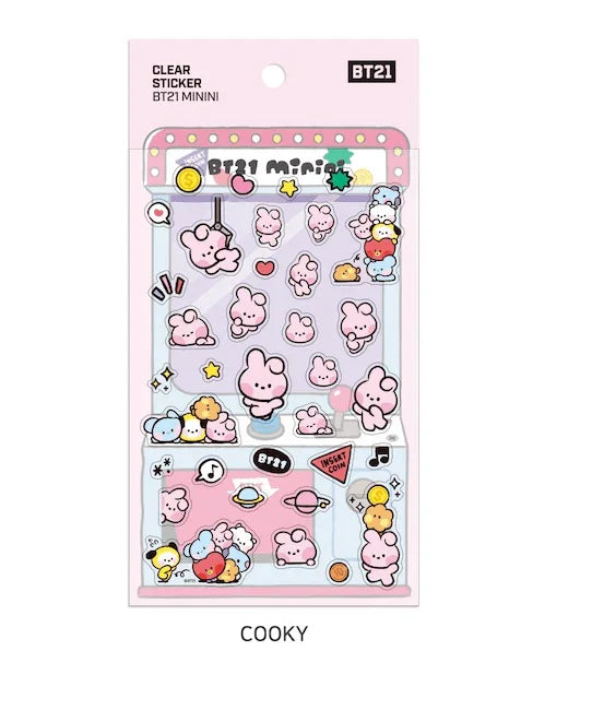 BT21 - MININI CLEAR STICKER - J-Store Online