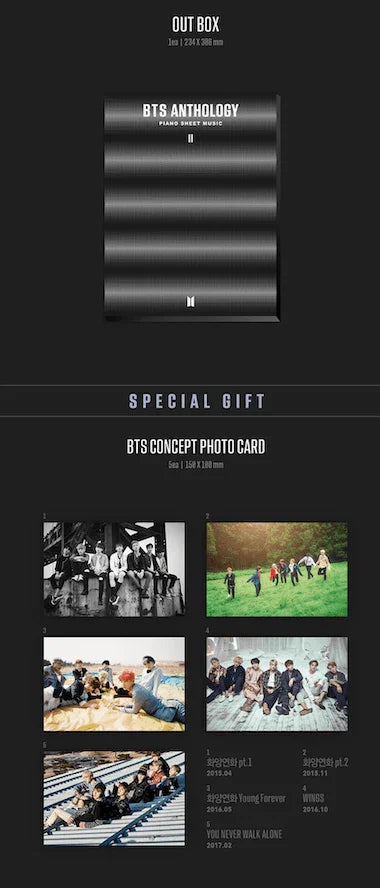 BTS - PIANO SHEET MUSIC - BTS ANTHOLOGY - J-Store Online
