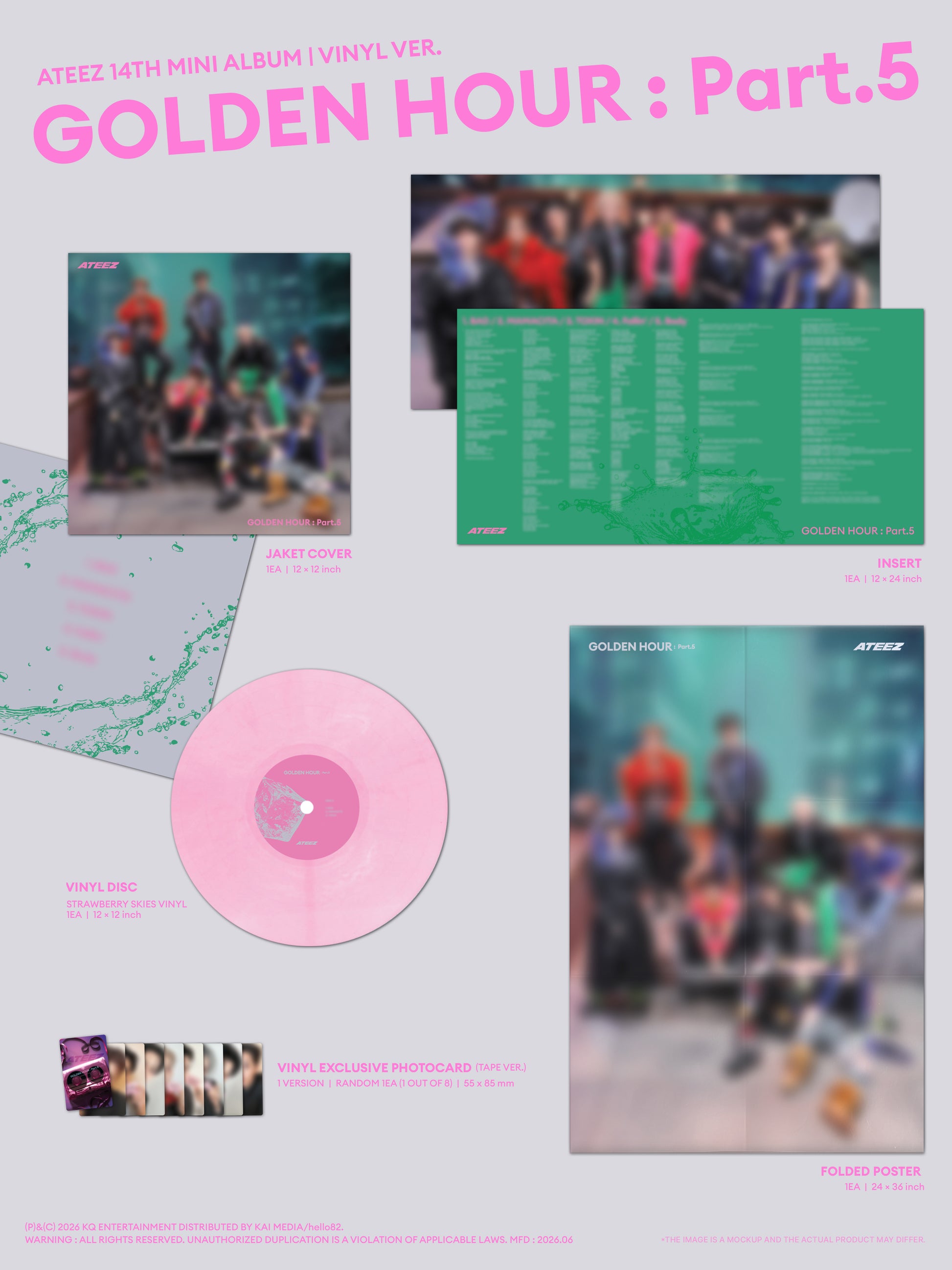 Hello82 J-store.online ATEEZ - GOLDEN HOUR : Part.5 (VINYL) - POP-UP Exclusive