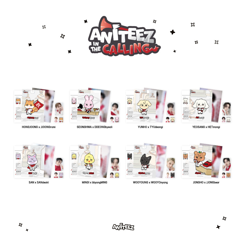ATEEZ x ANITEEZ - ANITEEZ IN THE CALLING - CALLING PROFILE HOLDER SET J-Store.Online