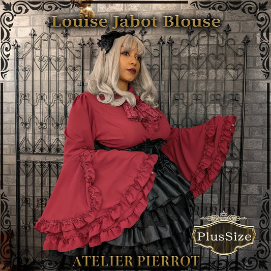 ATELIER PIERROT - LOUISE JABOT BLOUSE - PLUS SIZE / SIZE 2