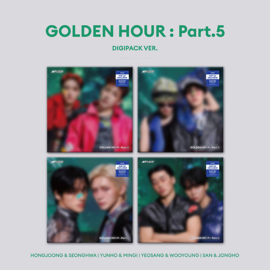 Hello82 ATEEZ - GOLDEN HOUR : Part.5 (DIGIPACK UNIT VER.) - POP-UP Exclusive J-store.Online