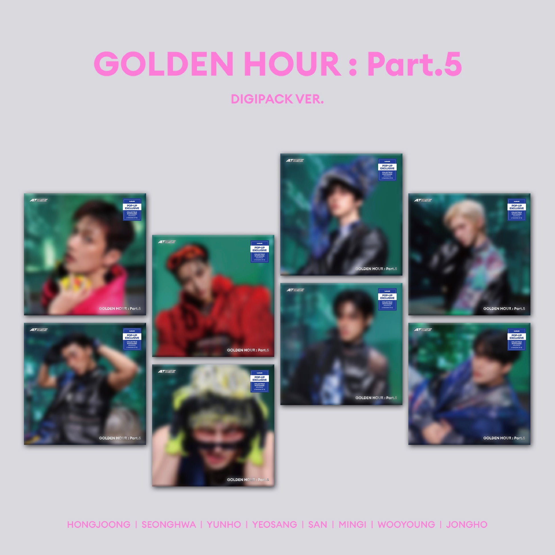 Hello82 ATEEZ - GOLDEN HOUR : Part.5 (DIGIPACK VER.) - POP-UP Exclusive J-store.Online
