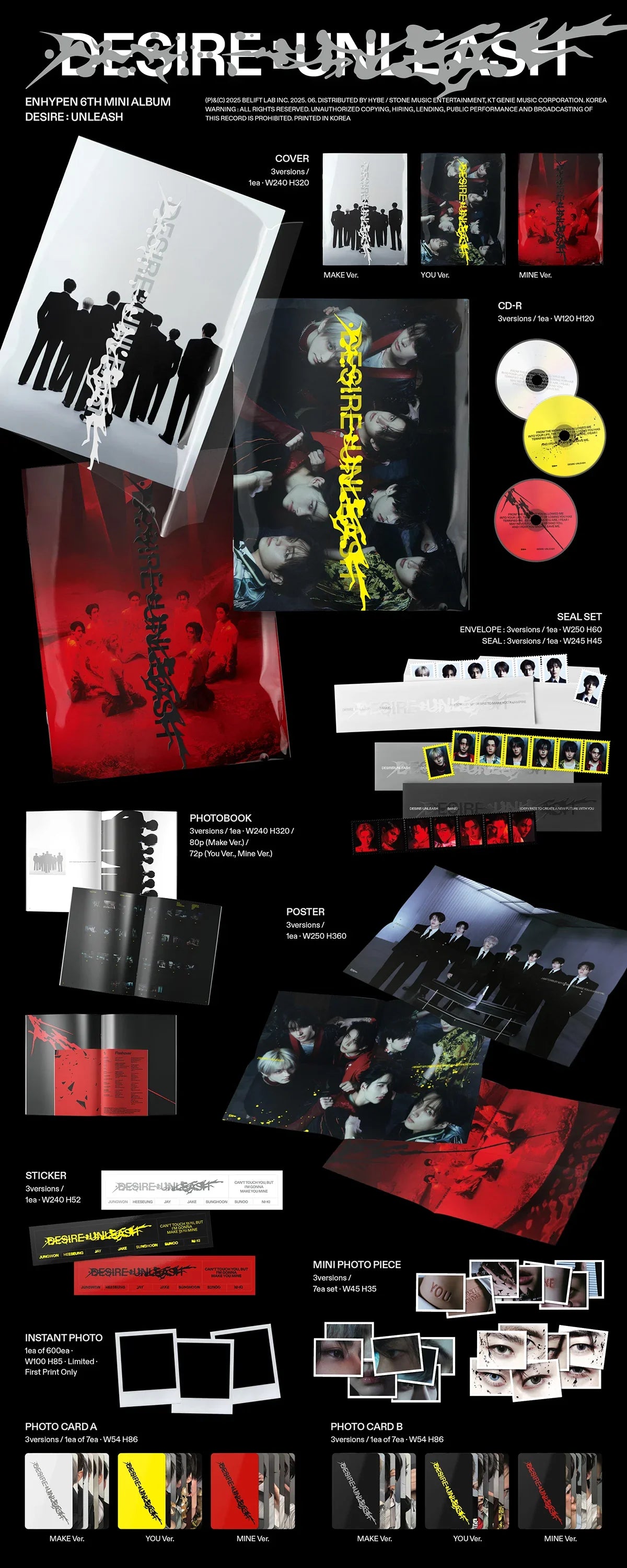 K-POP・アジア ENHYPEN 6TH MINI ALBUM DESIRE: UNLEASH ENHYPEN - DESIRE: UNLEASH (6TH MINI ALBUM) PHOTOBOOK VER. – J