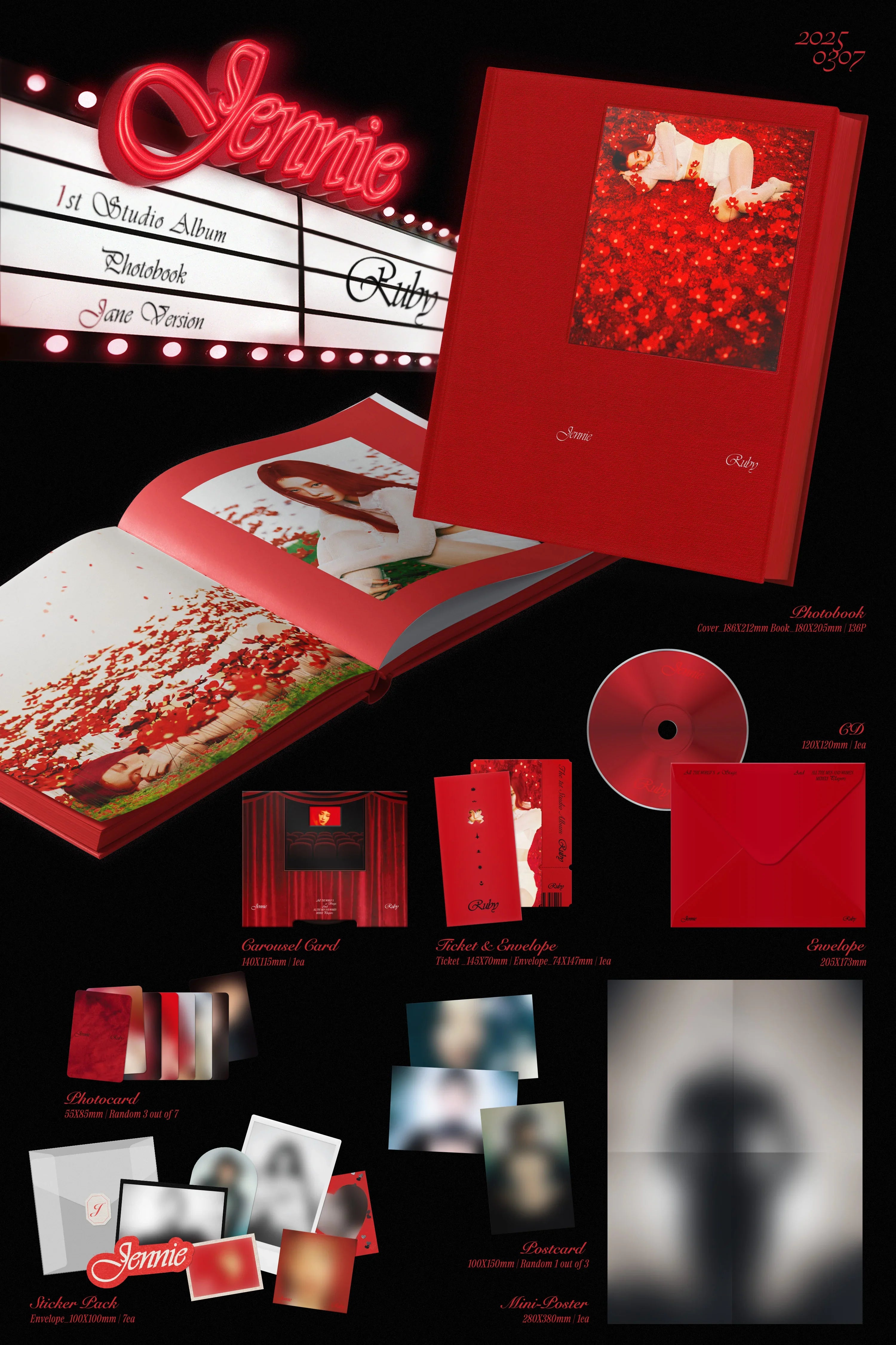 MAKESTAR) JENNIE - RUBY (THE 1ST STUDIO ALBUM) PHOTOBOOK VER. – J