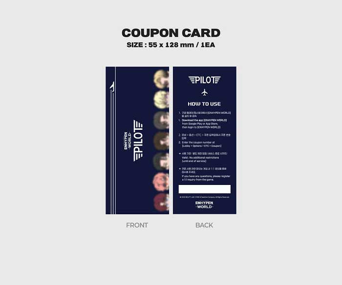 ENHYPEN – (ENHYPEN WORLD COUPON CARD COLLECTION) PILOT BASIC VER