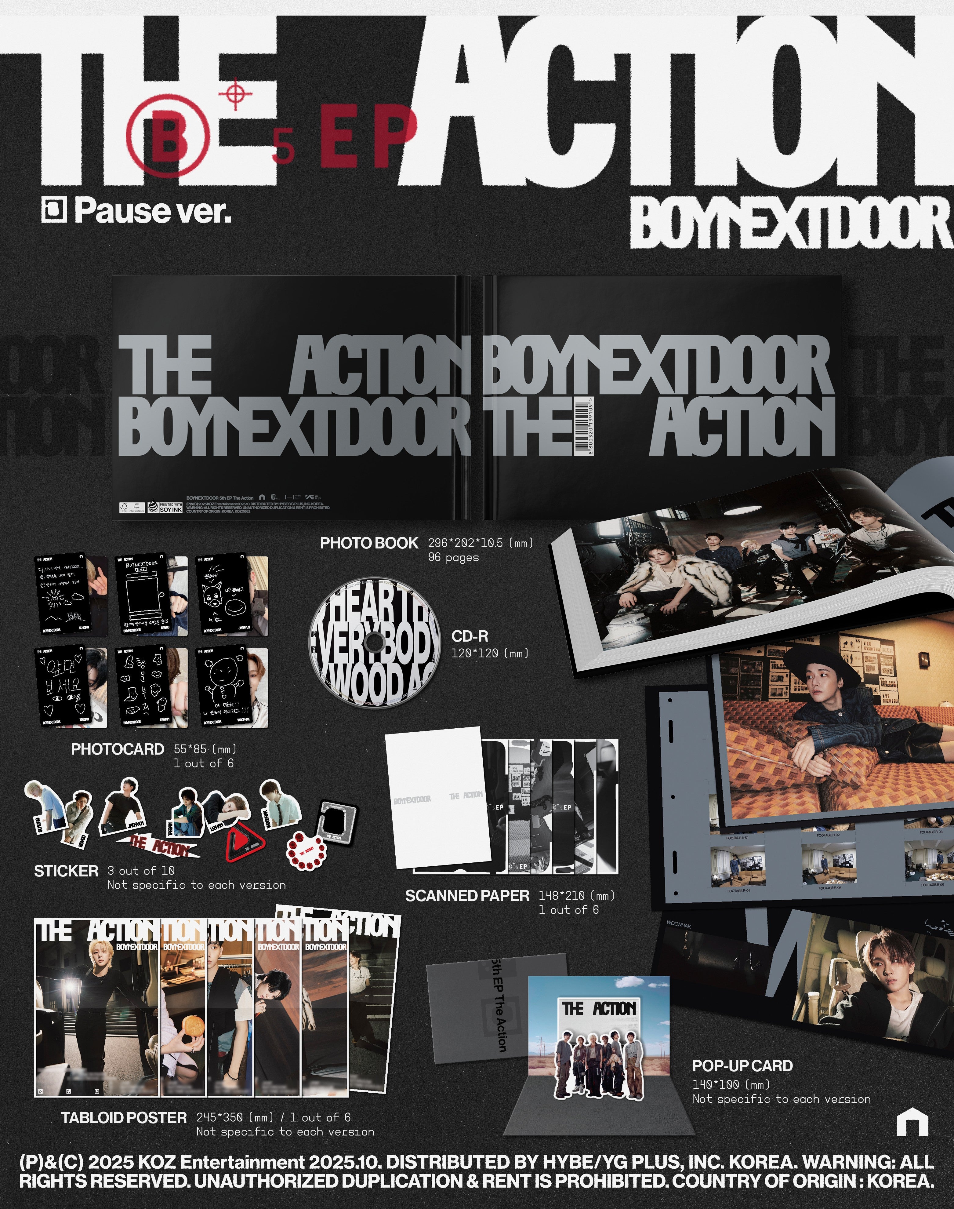 BOYNEXTDOOR - THE ACTION (5TH EP ALBUM) STANDARD VER. – J-Store Online