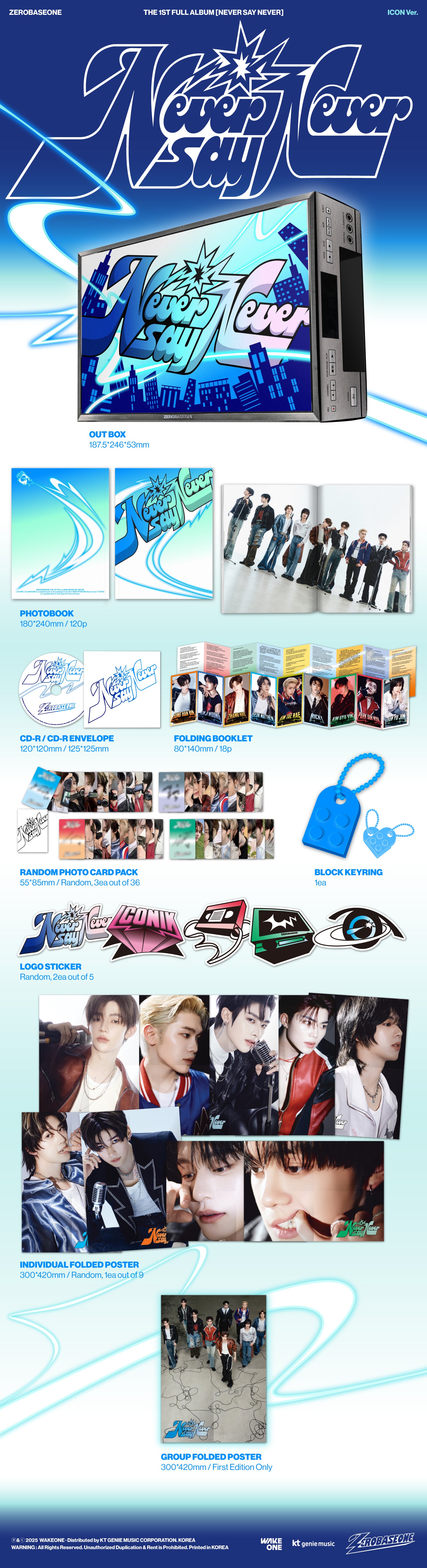 ZEROBASEONE - NEVER SAY NEVER (THE 1ST FULL ALBUM) PHOTOBOOK VER