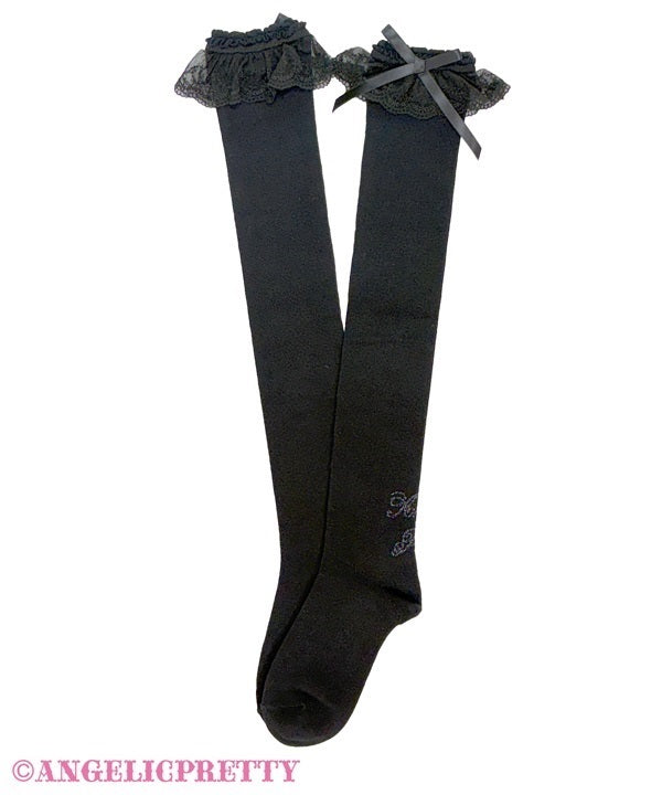 ANGELIC PRETTY - PRINCESS LOGO OVER THE KNEE SOCKS
