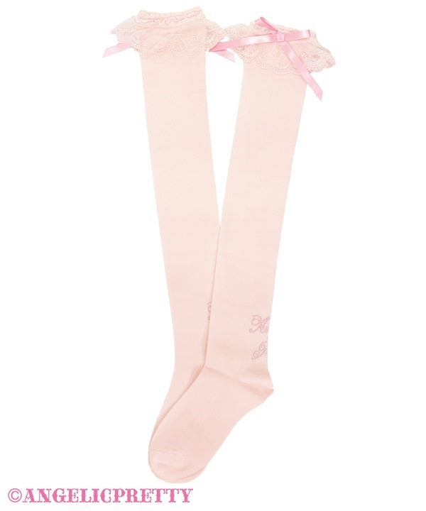 ANGELIC PRETTY - PRINCESS LOGO OVER THE KNEE SOCKS