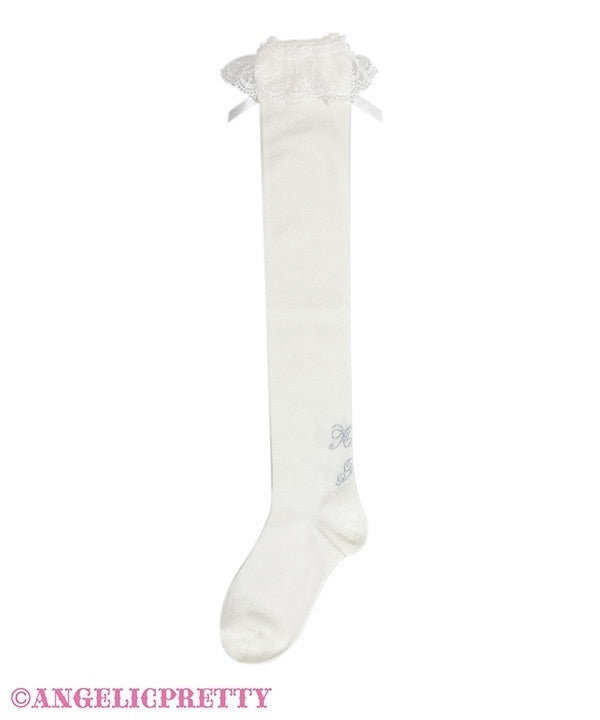 ANGELIC PRETTY - PRINCESS LOGO OVER THE KNEE SOCKS