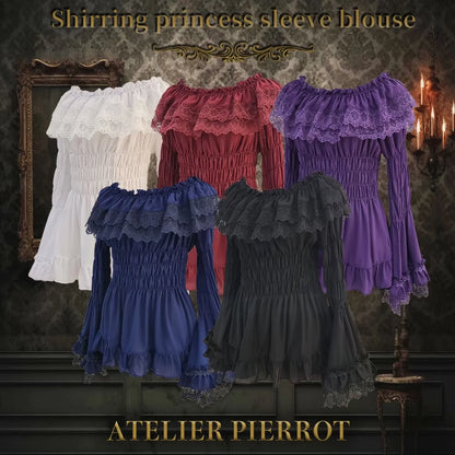 J-store-online_AtePie_Shirring_princess_sleeve_blouse