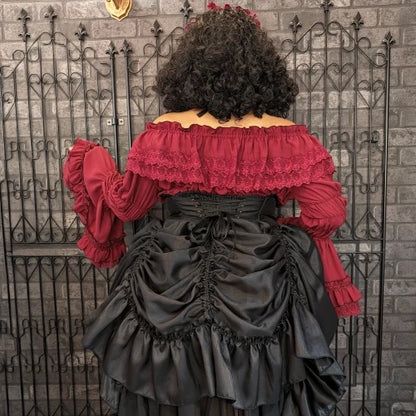 J-store-online_AtePie_Shirring_princess_sleeve_blouse_plussize