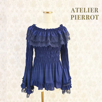 J-store-online_AtePie_Shirring_princess_sleeve_blouse