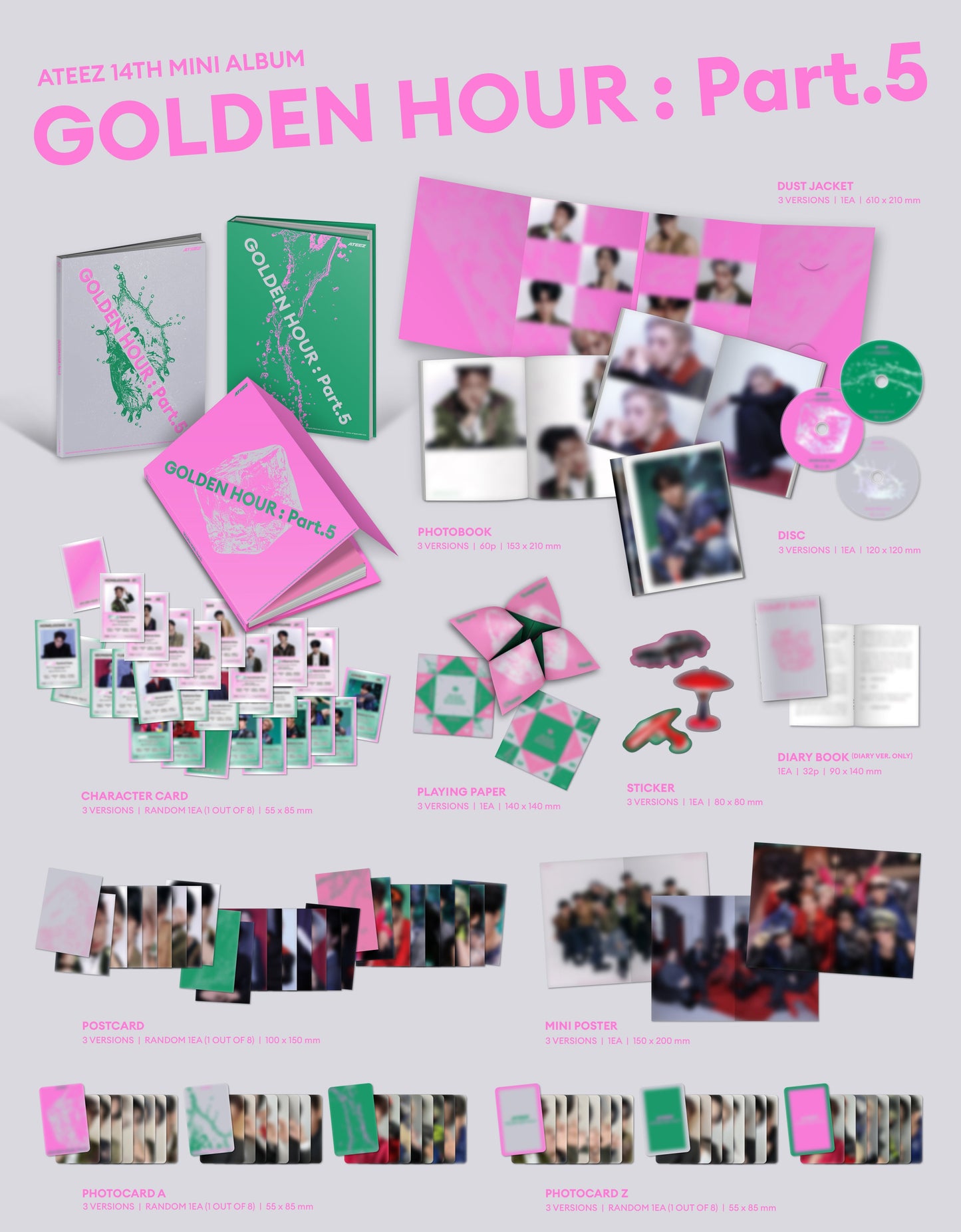 J-store.Online Hello82 -  ATEEZ - GOLDEN HOUR : Part.5 - POP-UP Exclusive