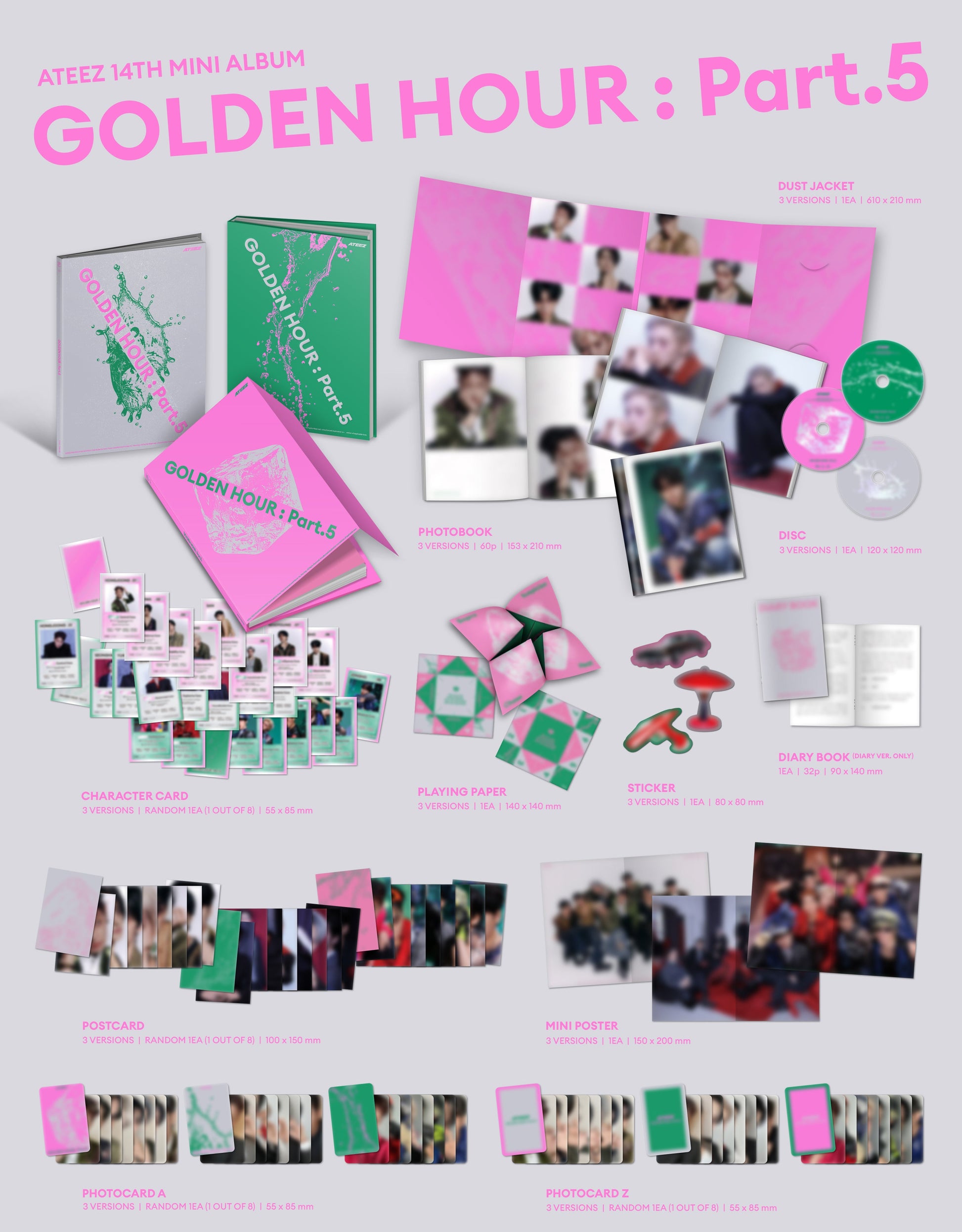 J-store.Online Hello82 -  ATEEZ - GOLDEN HOUR : Part.5 - POP-UP Exclusive