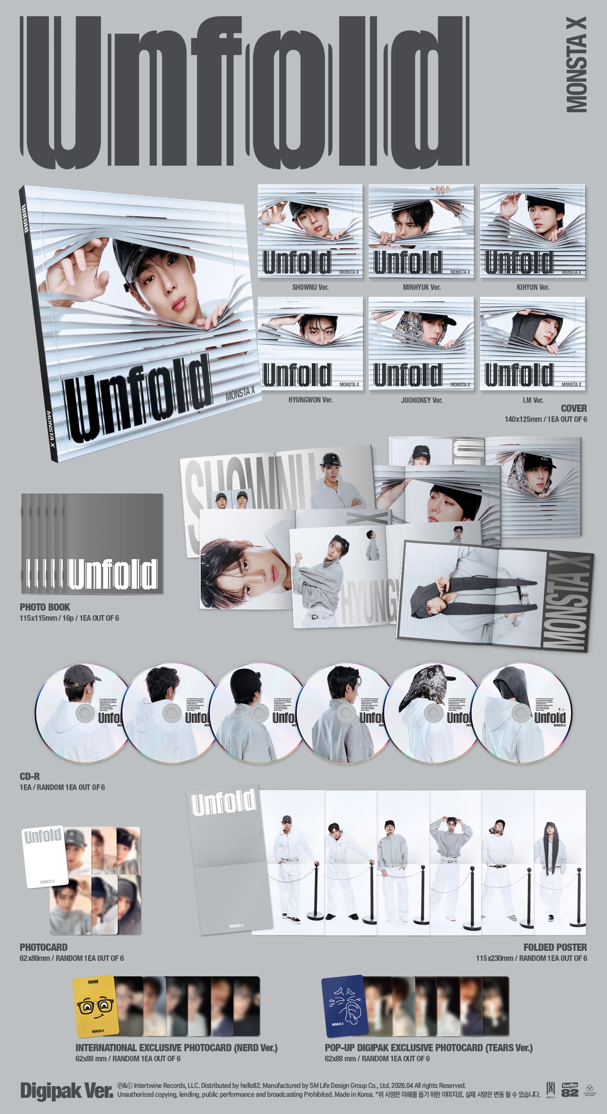 MONSTA X - UNFOLD - DIGIPAK - POP-UP EXCLUSIVE – J-Store Online