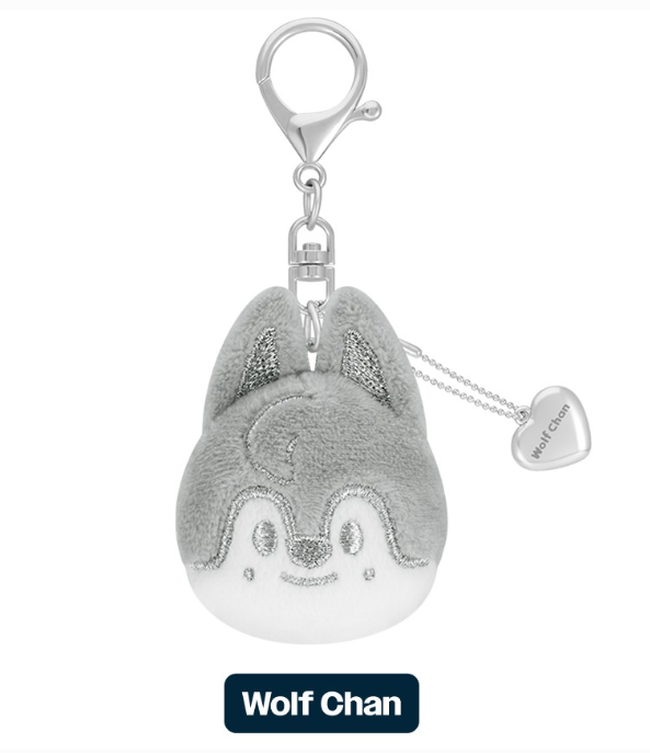 SKZOO FACE KEYRING SILVER - CELEBRATE (OFFICIAL MD)