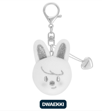 SKZOO FACE KEYRING SILVER - CELEBRATE (OFFICIAL MD)