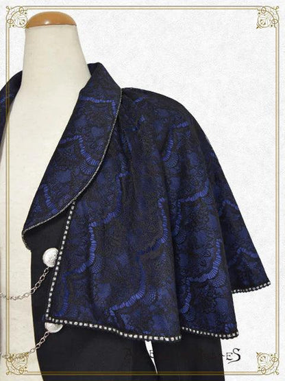 ALICE AND THE PIRATES - BRILLIANT NOTICE FROM PHANTOM THIEF SWALLOW-TAIL JACKET (Schwarz x Blau) - J-Store Online