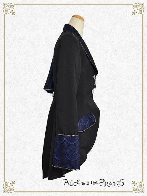 ALICE AND THE PIRATES - BRILLIANT NOTICE FROM PHANTOM THIEF SWALLOW-TAIL JACKET (Schwarz x Blau) - J-Store Online