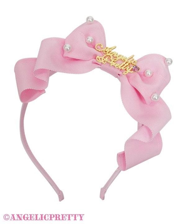 ANGELIC PRETTY - ANGELIC PLATE GROSGRAIN RIBBON HEADBOW - J-Store Online