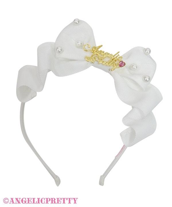 ANGELIC PRETTY - ANGELIC PLATE GROSGRAIN RIBBON HEADBOW - J-Store Online