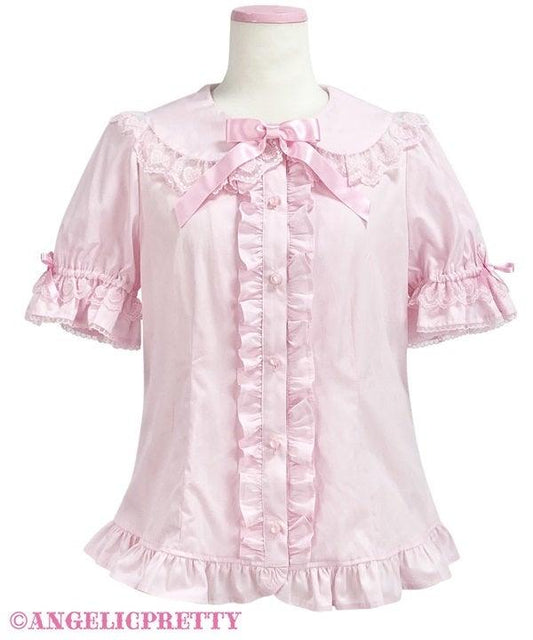 ANGELIC PRETTY - HEART LACE SHORT SLEEVE BLOUSE - J-Store Online