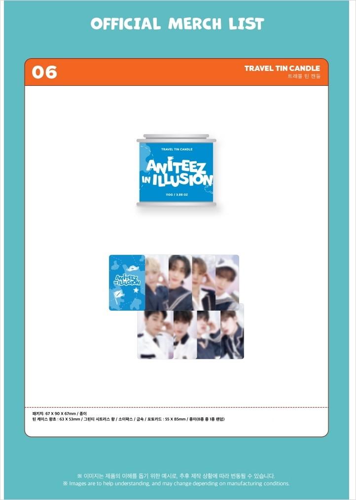 ATEEZ (ANITEEZ IN ILLUSION) TRAVEL TIN CANDLE - J-Store Online