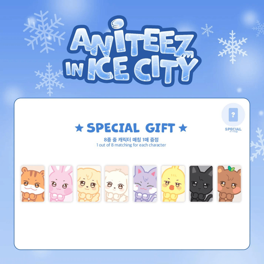 ATEEZ X ANITEEZ POP-UP (ANITEEZ IN ICE CITY) - PLUSH HOLDER + SPECIAL PHOTOCARD - Pre-Order - J-Store Online