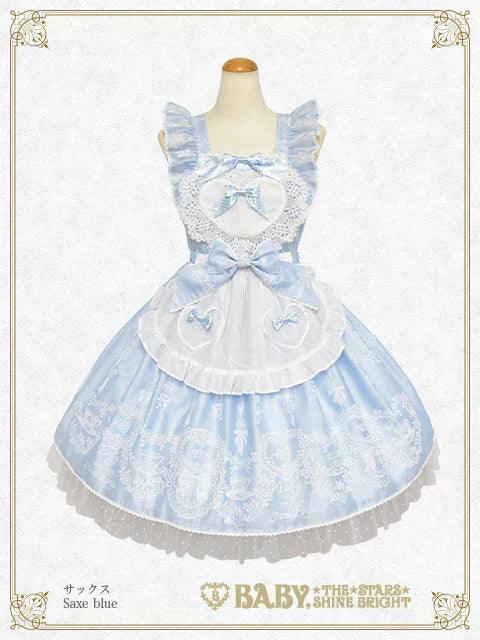 BABY, THE STARS SHINE BRIGHT - Sugar Rose Tea Time Printed Apron JSK (Sax / Hellblau) - J-Store Online