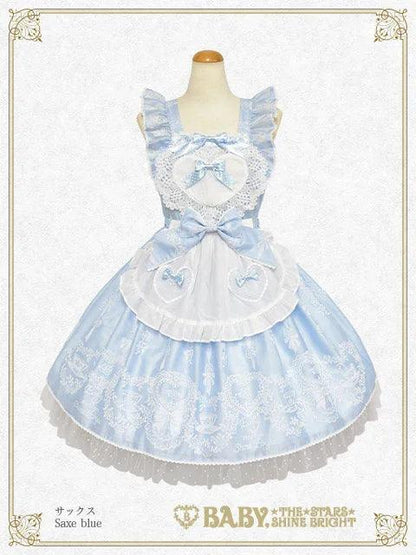 BABY, THE STARS SHINE BRIGHT - Sugar Rose Tea Time Printed Apron JSK (Sax / Hellblau) - J-Store Online