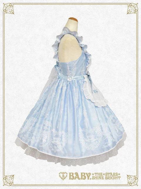 BABY, THE STARS SHINE BRIGHT - Sugar Rose Tea Time Printed Apron JSK (Sax / Hellblau) - J-Store Online