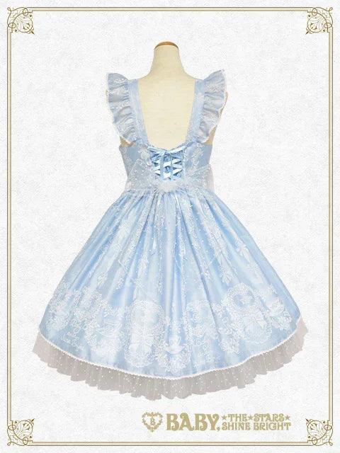 BABY, THE STARS SHINE BRIGHT - Sugar Rose Tea Time Printed Apron JSK (Sax / Hellblau) - J-Store Online