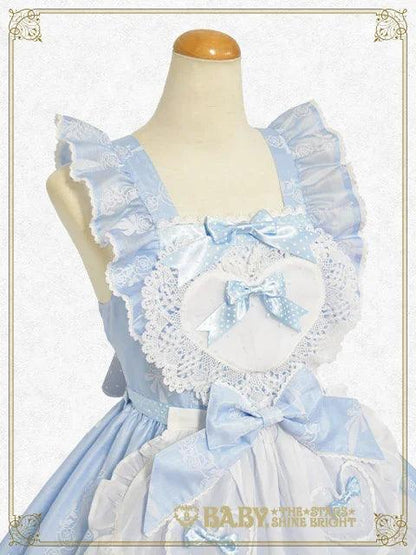 BABY, THE STARS SHINE BRIGHT - Sugar Rose Tea Time Printed Apron JSK (Sax / Hellblau) - J-Store Online