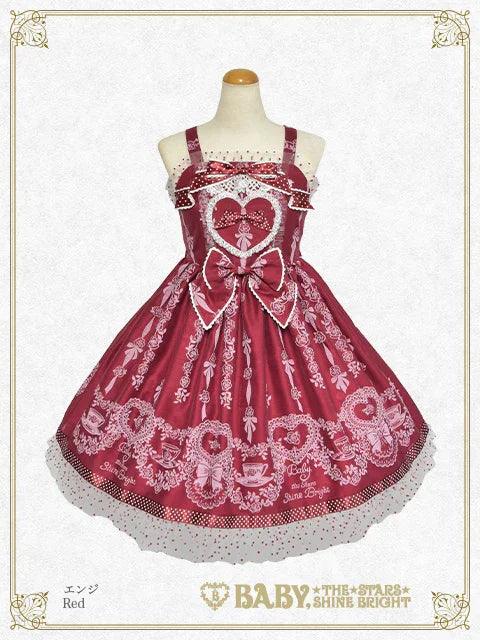 BABY, THE STARS SHINE BRIGHT - Sugar Rose Tea Time Printed Heart JSK - J-Store Online